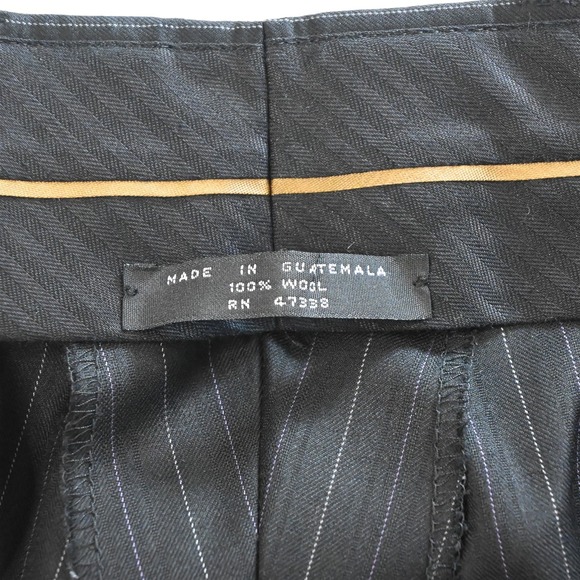 Jones New York 43R 36x30 Black Striped 100% Wool Mens Jacket Pants Suit - Picture 10 of 12